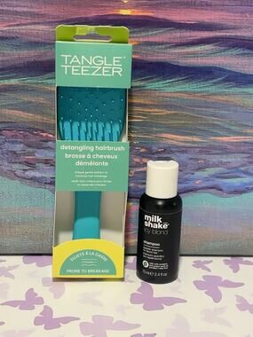 Tangle Teezer Essential Detangler + milk_shake Icy Blond Shampoo 2-Piece Bundle